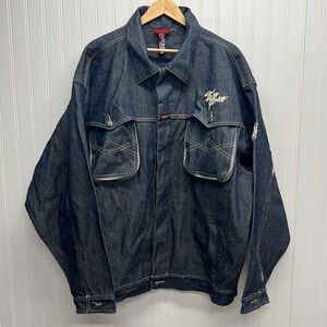 Willie Esco Dungarees Denim‎ Jean Jacket Distressed Sz 2X